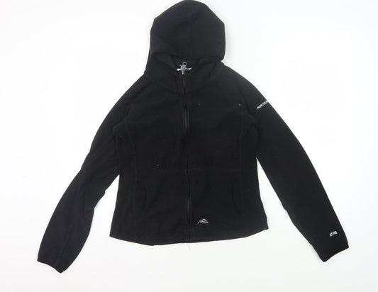 Trespass Girls Black Hooded Fleece Jacket Size S