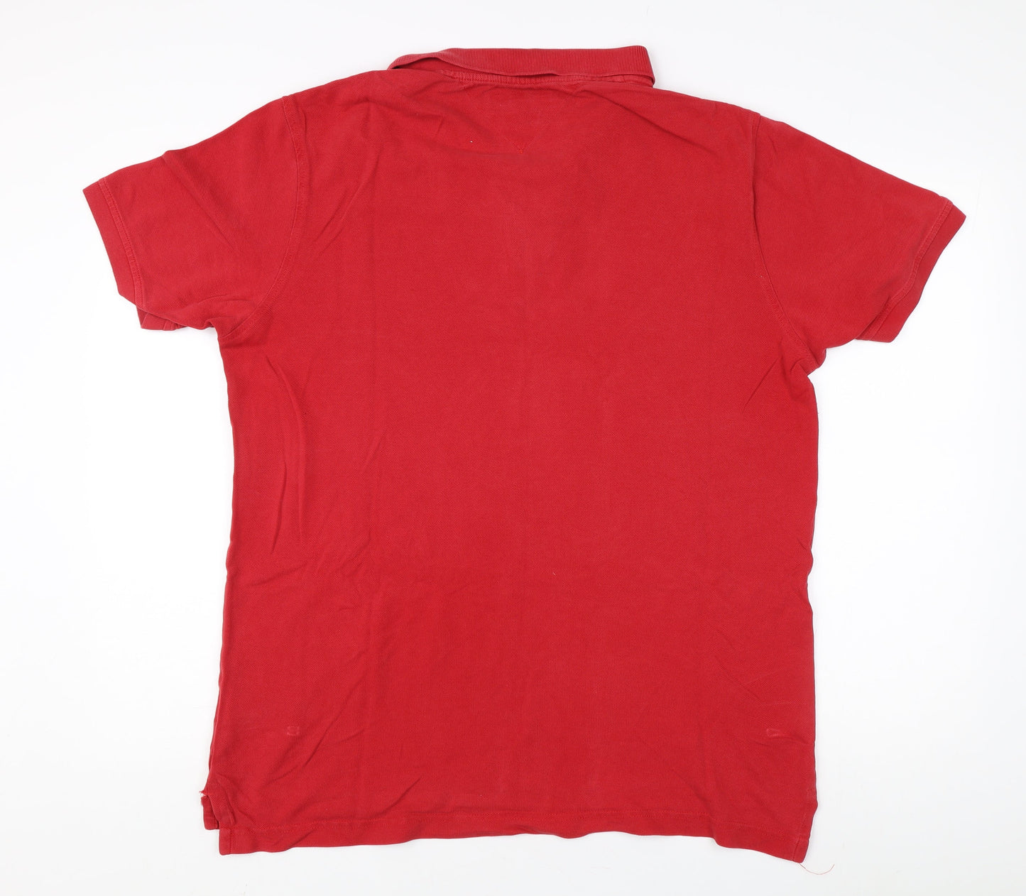Tommy Hilfiger Men's Red 2XL Polo Short Sleeve Slim Fit