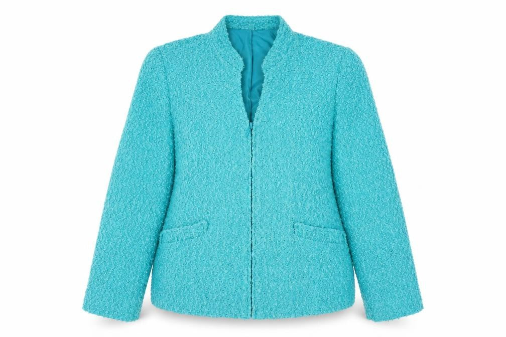 EWM Women's Blue Basic Jacket, Size 16