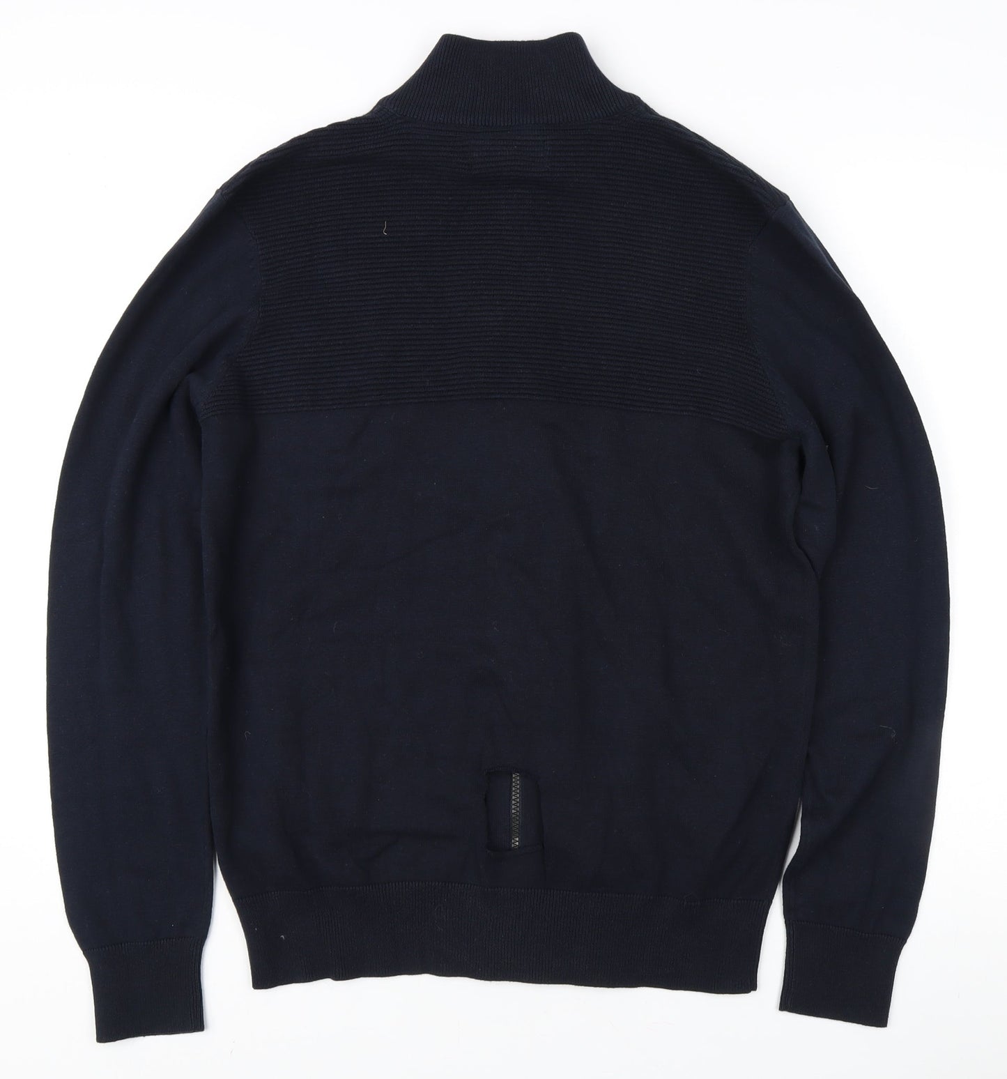 Threadbare Men's Black Medium Knit Full Zip Jacket