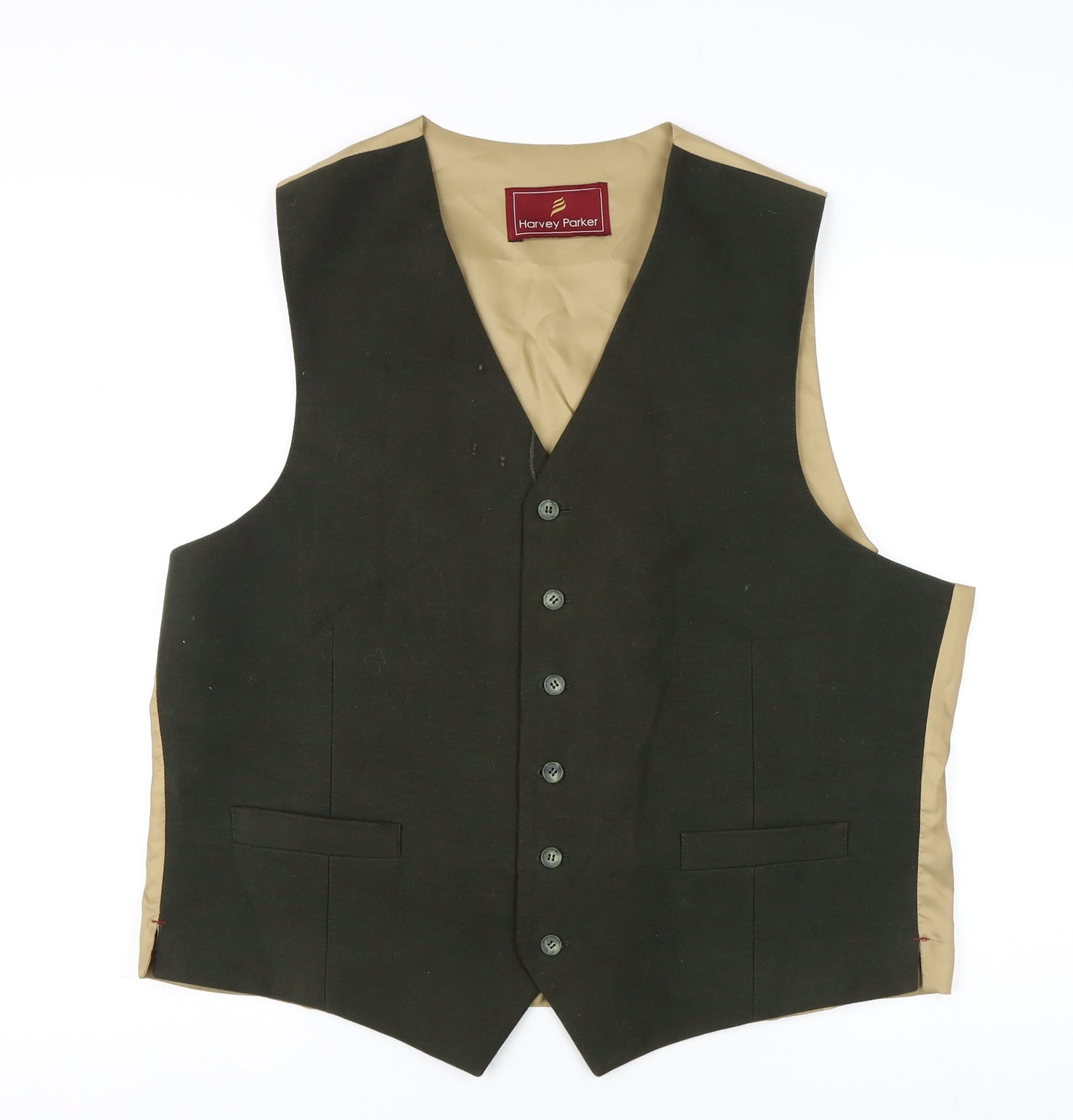 Harvey Parker Men's Green Waistcoat Size 46 - Smart Casual