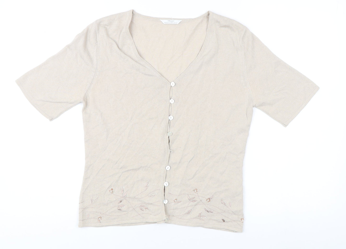 Marks and Spencer Women's Beige Cardigan Size 12
