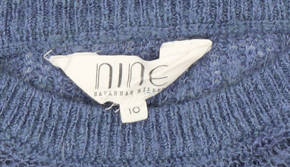 Close-up detail of Nine by Savannah Miller Women's Blue jumper, size 10