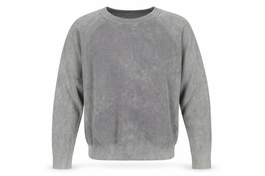 Topman Men's Grey Cotton Pullover Jumper - M, Crew Neck