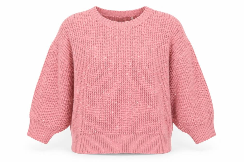 AND/OR Women's Pink Chunky Knit Pullover Jumper L