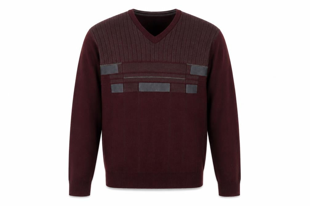 Greenwoods Men's Red V-Neck Pullover Jumper L