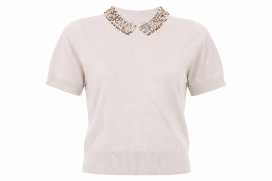 French Connection Women's Beige XS Collared Jumper