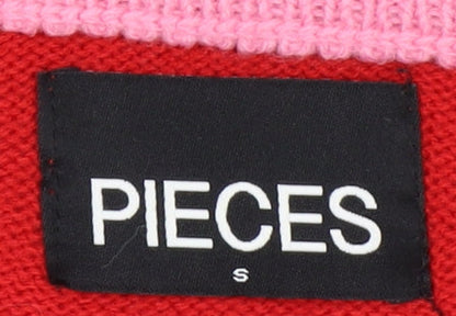 Pieces Women's Red Pullover Jumper S