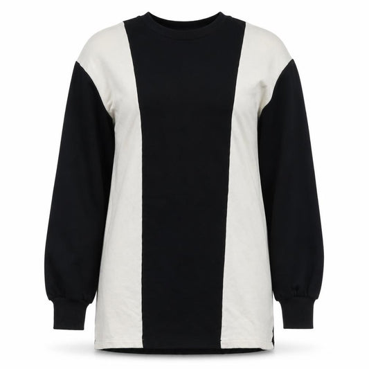 Zara Women's Black S Colourblock Pullover Sweatshirt
