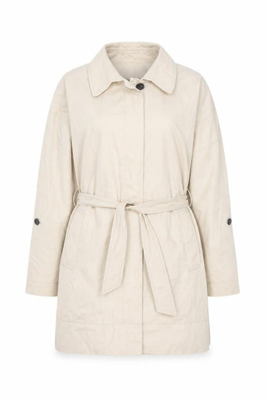 Zara Women's Beige Trench Coat Size 12 Belted Casual