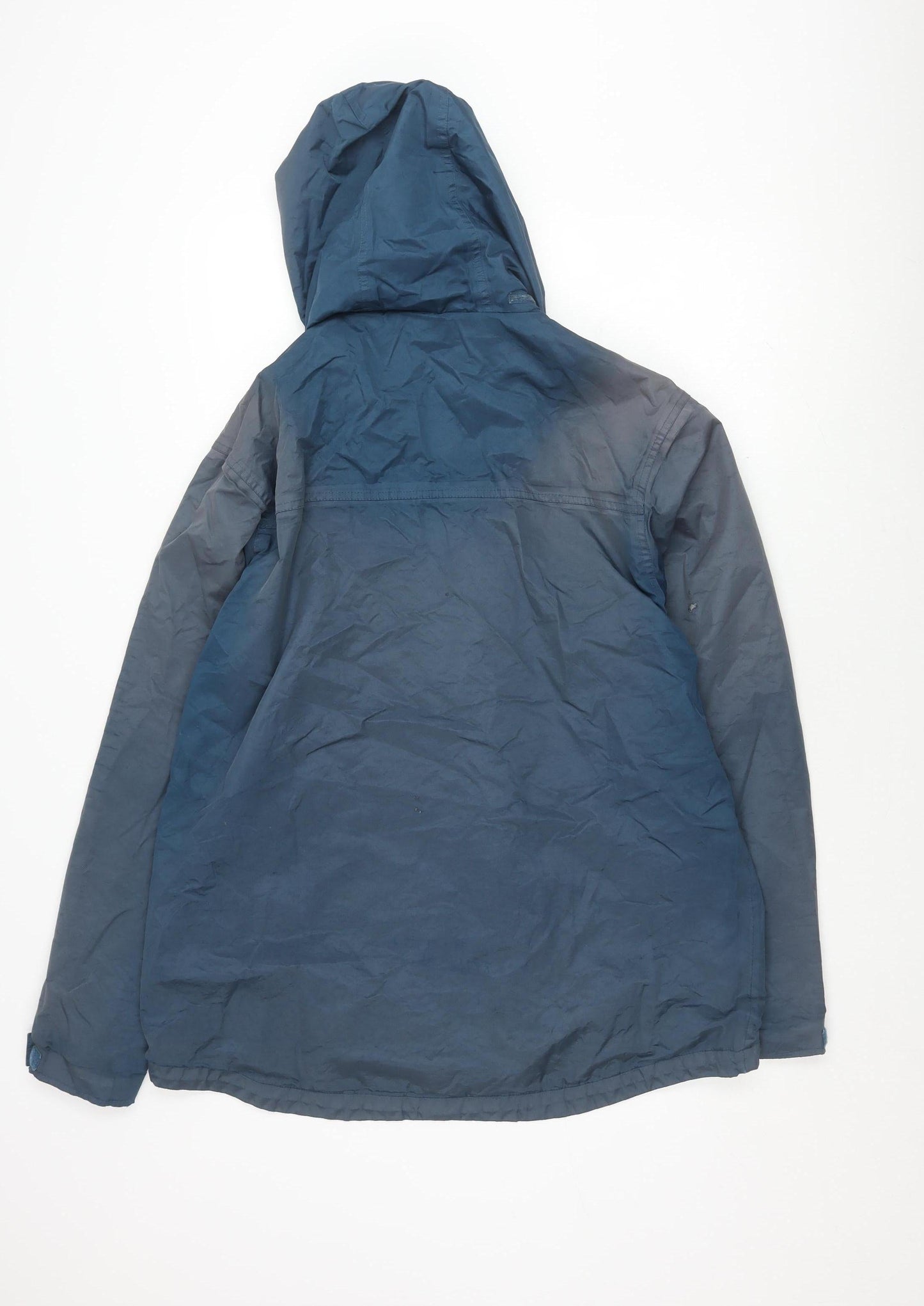 One Valley Men's Blue Parka Jacket M - Hooded, Zip, Casual