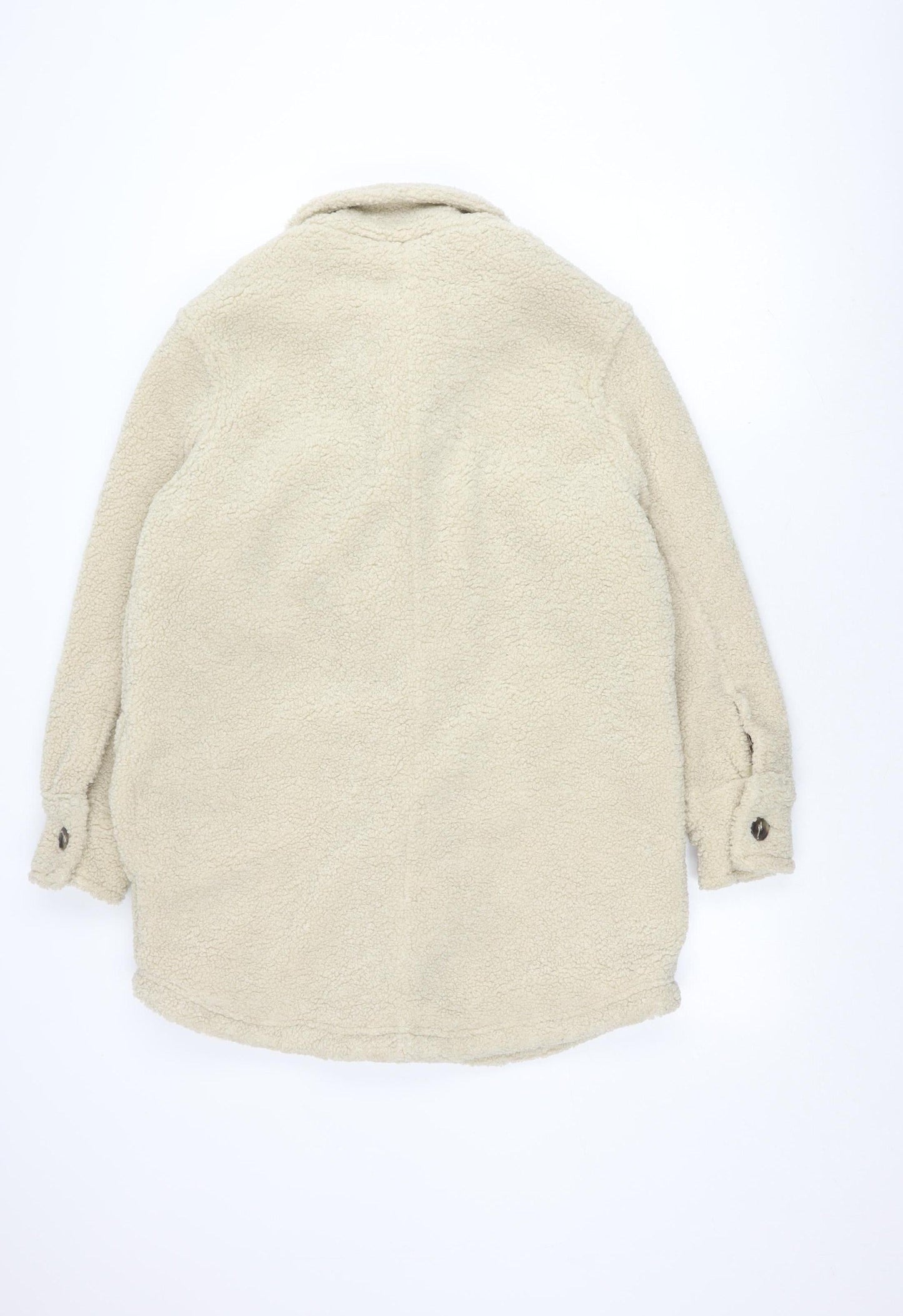 Brave Soul Women's Beige Long Sleeve Teddy Jacket XS