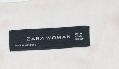 Zara Women Pink Blazer M Short Sleeve