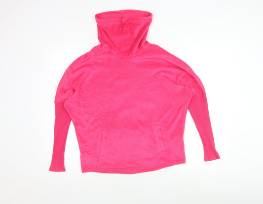 Marks and Spencer Women's Pink High Neck Sweatshirt Size 10