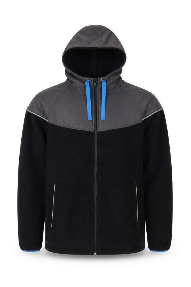 Workwear Pro Black Men's Large Hooded Jacket