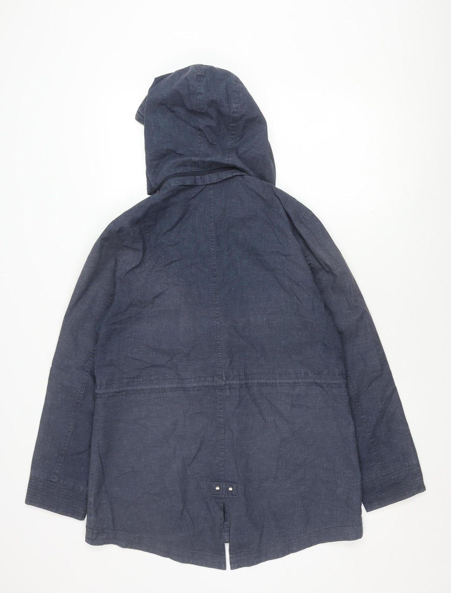 Marks and Spencer Women's Blue Parka Jacket, Size 12