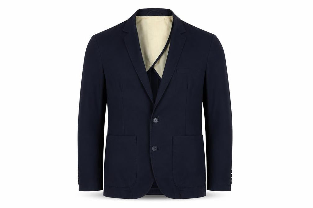 French Connection Men’s Blue Cotton Blazer 40 Regular Fit
