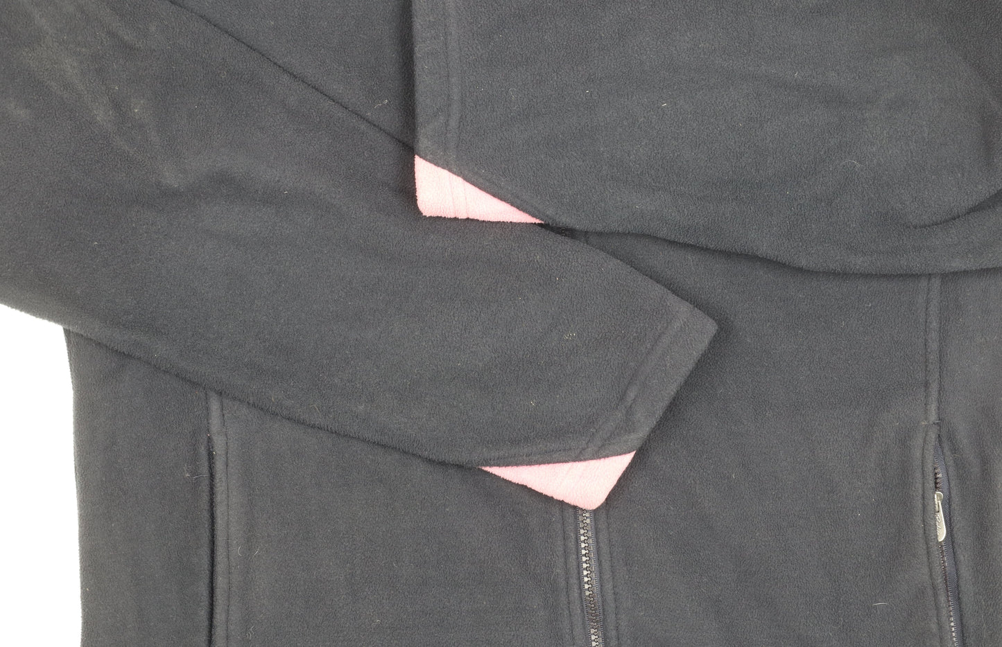 Rydale Women's Black Fleece Jacket L Full Zip Hooded Outdoor