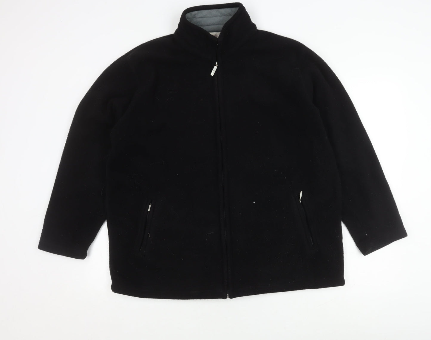 Bonmarché Unisex Adults Black Fleece Zip Jacket L