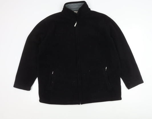 Bonmarché Unisex Adults Black Fleece Zip Jacket L