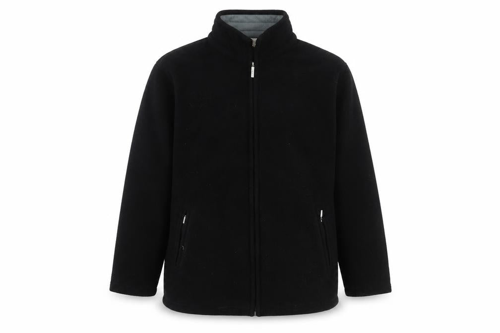 Bonmarché Unisex Adults Black Fleece Zip Jacket L