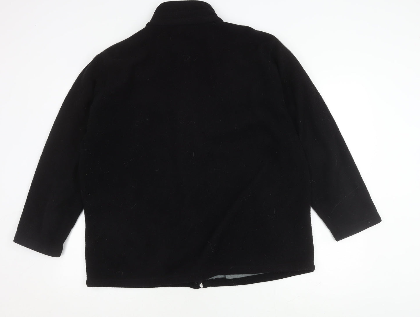 Bonmarché Unisex Adults Black Fleece Zip Jacket L