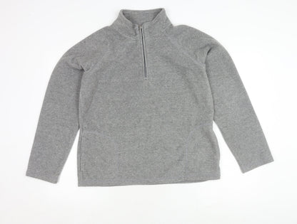 Additional front view of Dunnes Women's Grey Zip Sweatshirt, size 18