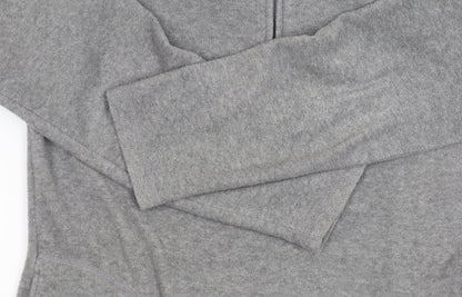 Close-up detail of Dunnes Women's Grey Zip Sweatshirt, size 18