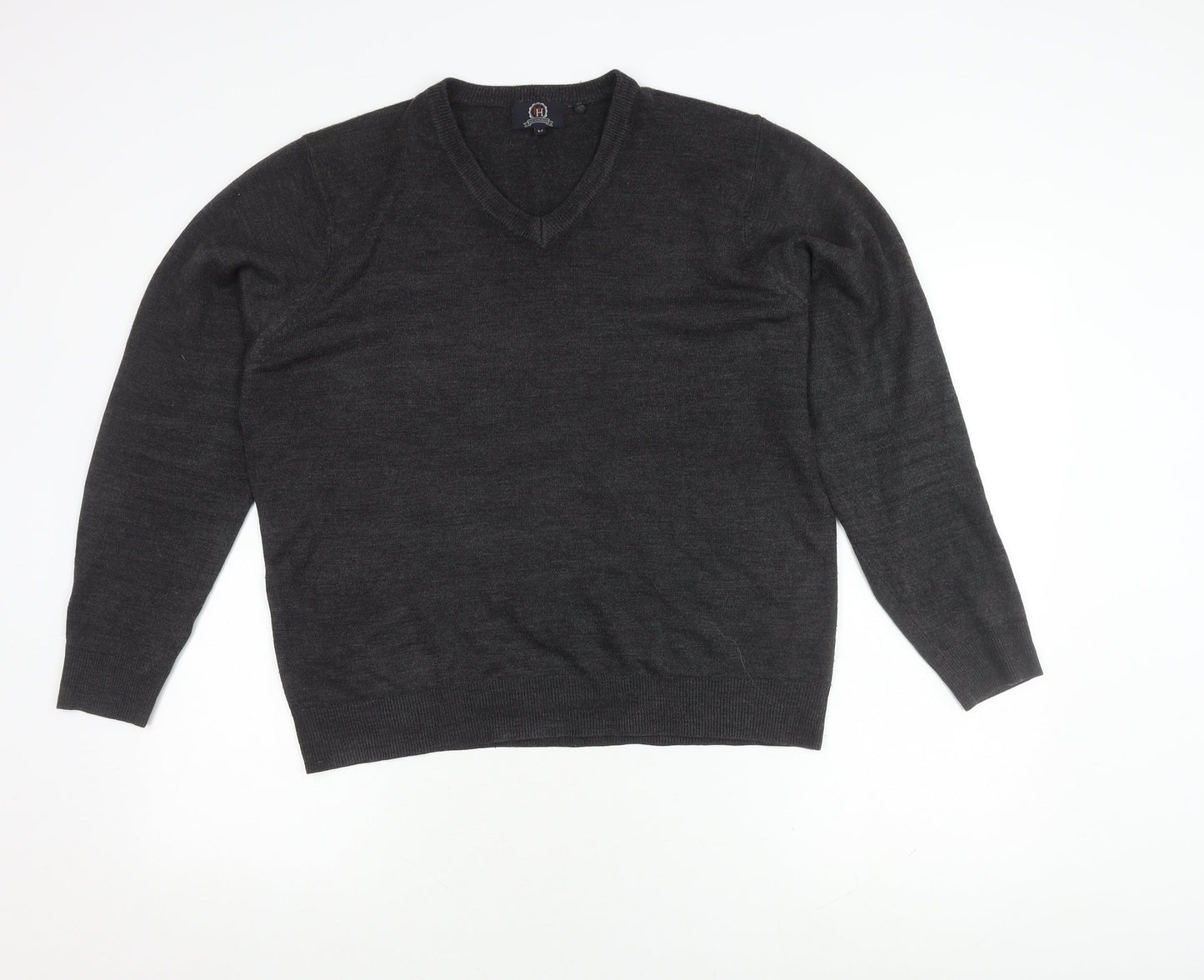 Hutson Harbour Men's Grey V-Neck Pullover Jumper M