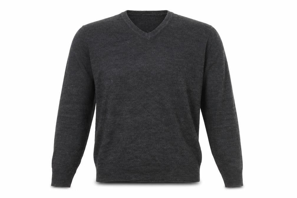 Hutson Harbour Men's Grey V-Neck Pullover Jumper M