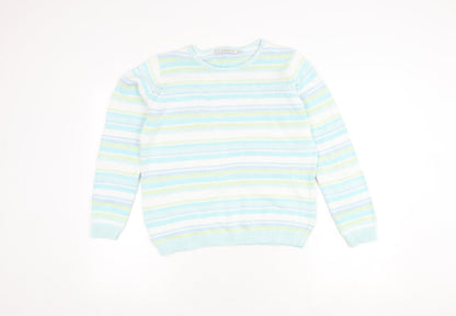 EWM Women's Multicoloured Striped Jumper S