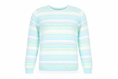 EWM Women's Multicoloured Striped Jumper S
