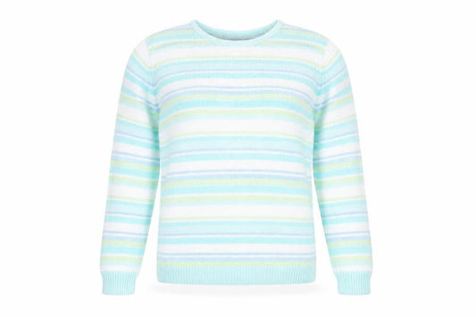 EWM Women's Multicoloured Striped Jumper S