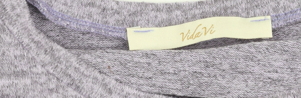 Vida Vi Women's Grey Pullover Jumper Size 10 Casual
