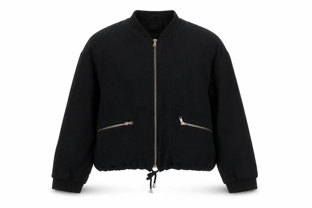 Topshop Women's Black Bomber Jacket UK 10