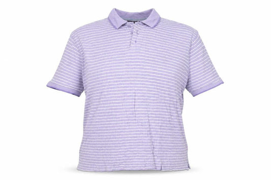 James Pringle Men's Purple Striped Polo Shirt XL