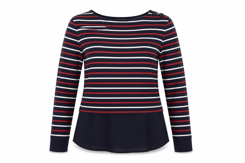 Warehouse Women's Multicoloured Striped Top, Size 12
