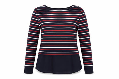 Warehouse Women's Multicoloured Striped Top, Size 12
