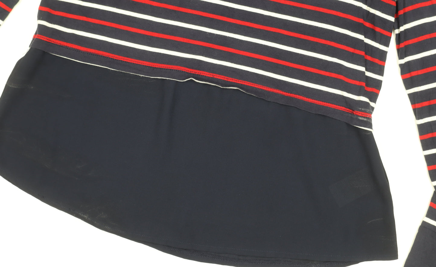 Warehouse Women's Multicoloured Striped Top, Size 12