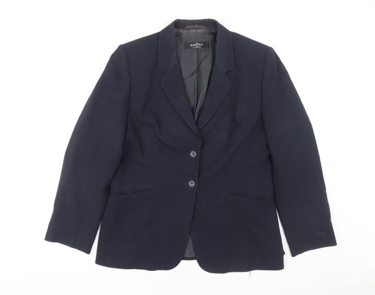 Baronia Women's Blue Blazer Size 16 Classic Style