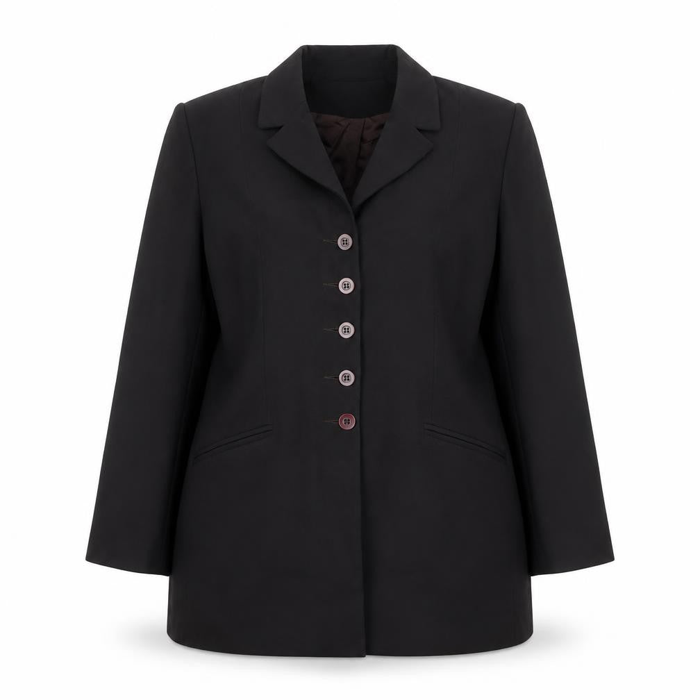 Diva Women's Black Buttoned Overcoat Size 18