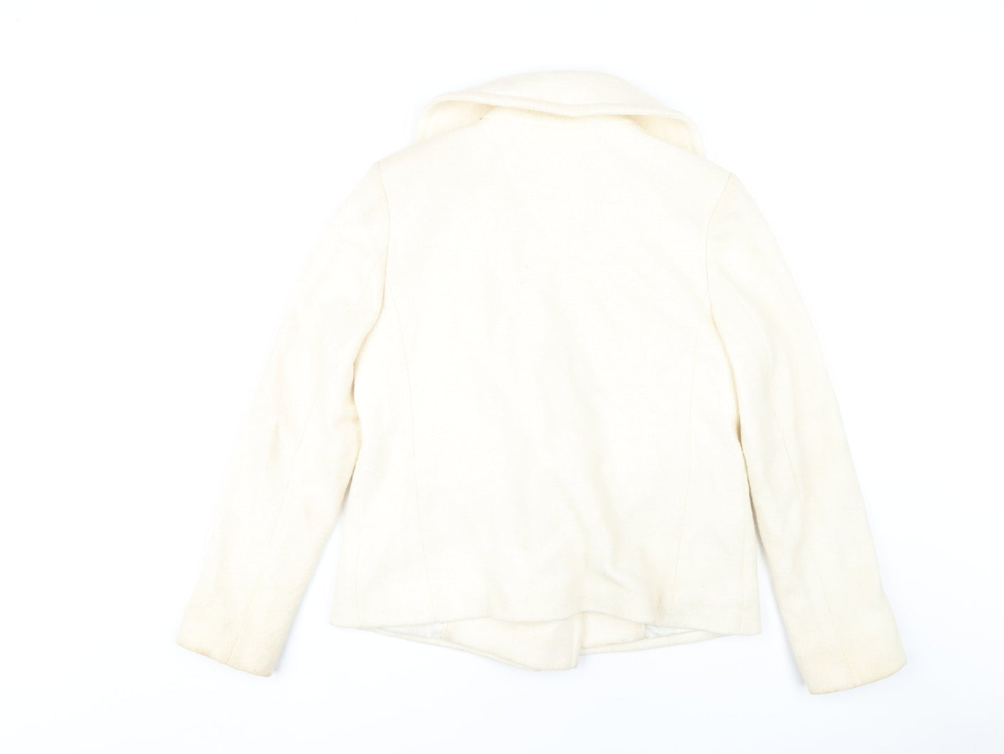 Marks and Spencer Ivory Pea Coat Women UK 10 Autumn/Winter