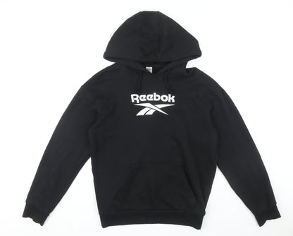Reebok Men's Black S Pullover Hoodie with Logo