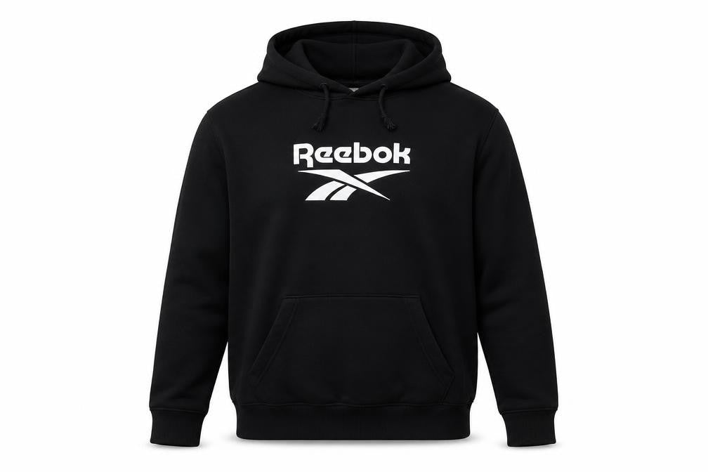 Reebok Men's Black S Pullover Hoodie with Logo
