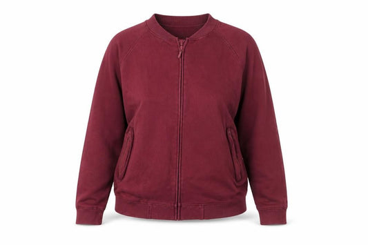 Neutral Unisex Red Full Zip Sweatshirt, Size S