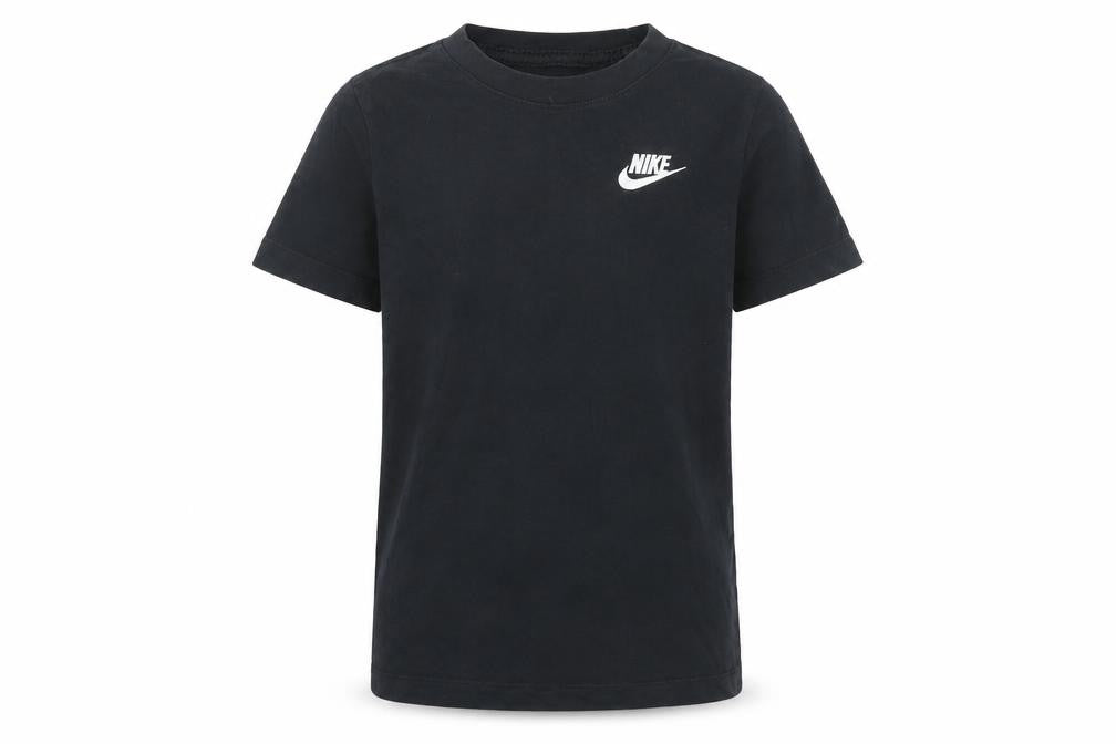 Nike Boys Black T-Shirt S Logo Crew Neck Basic
