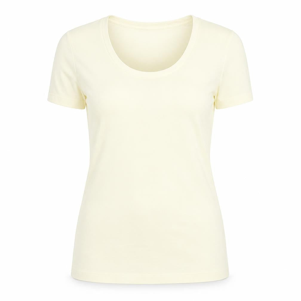 Laura Ashley Women's Yellow Scoop Neck T-Shirt Size 12