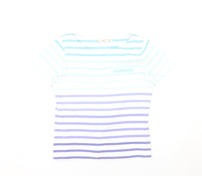 Country Casuals Women's Multicoloured Striped T-Shirt S