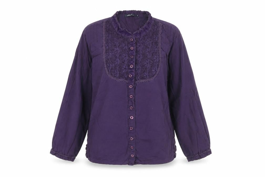 Dash Women's Purple Long Sleeve Blouse - Size 10