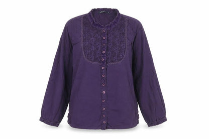 Dash Women's Purple Long Sleeve Blouse - Size 10